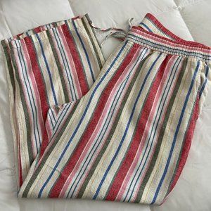 OLD NAVY - MULTI-COLORED STRIPED LINEN PANT - XL - worn once